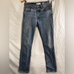 Re Done Originals Straight Skinny Jeans Blue Denim Womens Size 27 2016 USA Made